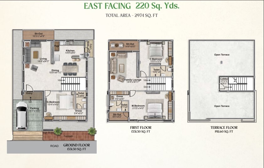 3 BHK 2974 Sq. Ft. Villa