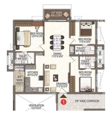  3 BHK Apartment at RNP 1, Kondapur – for Sale