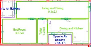 2 BHK 925 Sq. Ft. Apartment