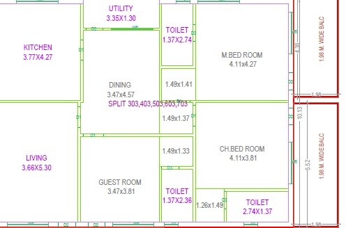 3 BHK 2340 Sq. Ft. Apartment