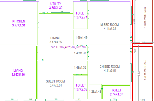 3 BHK 2749 Sq. Ft. Apartment
