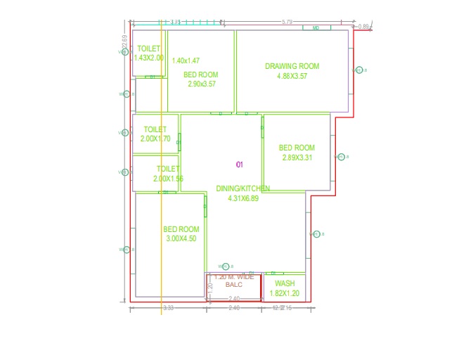 3 BHK 1590 Sq. Ft. Apartment in Sai Garuda