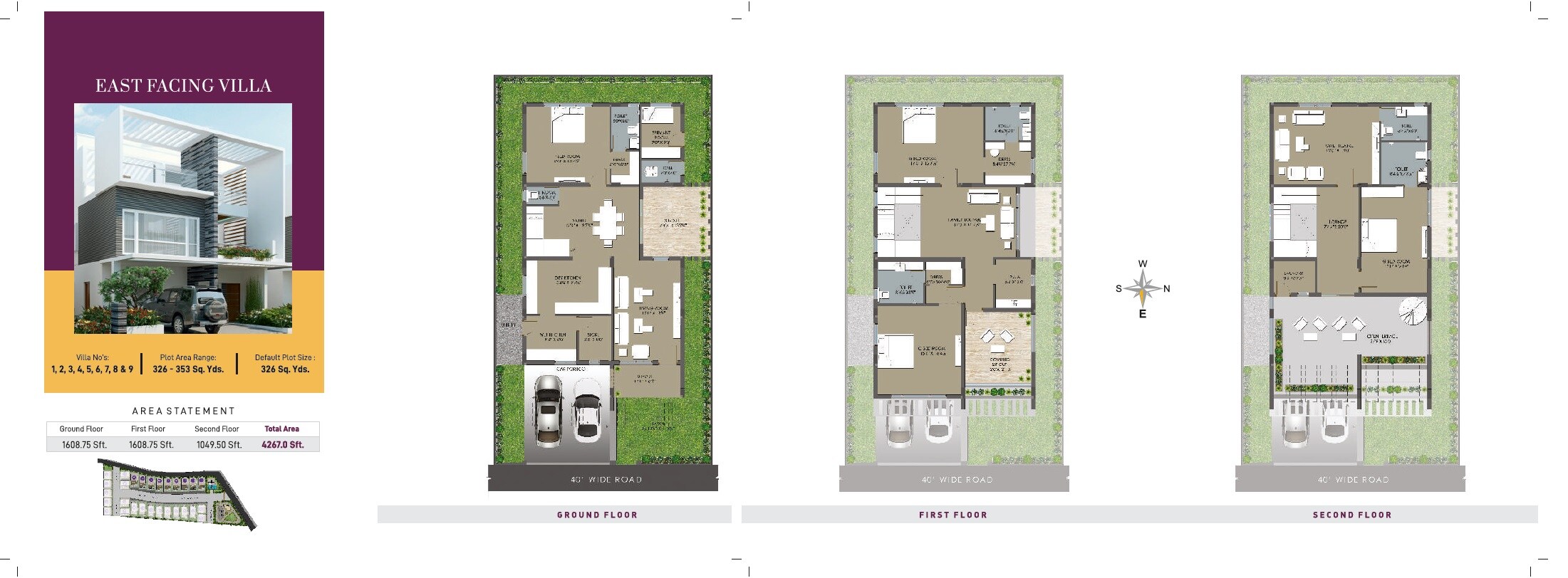 Floor plan of 4 BHK 4267 Sq. Ft. Villa in Saishakti Kingston, Hyderabad