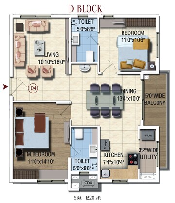  2 BHK Apartment at Salarpuria Sattva Magnus, Jubilee Hills – for Rent