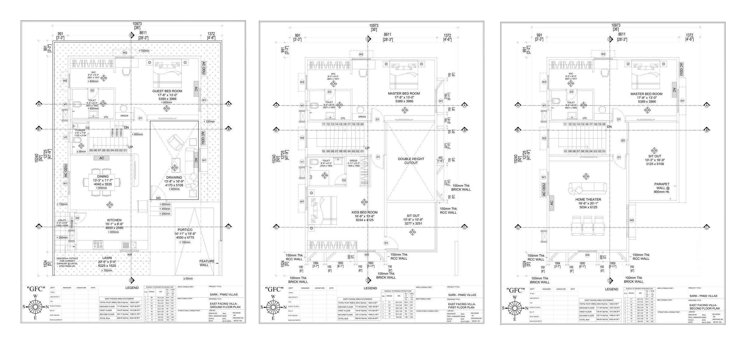 Floor plan of 4 BHK 3200 Sq. Ft. Villa in Sark Prime North Meadows, Hyderabad