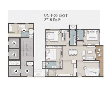  3 BHK Apartment at SAS Diamond Towers, Financial District – for Sale