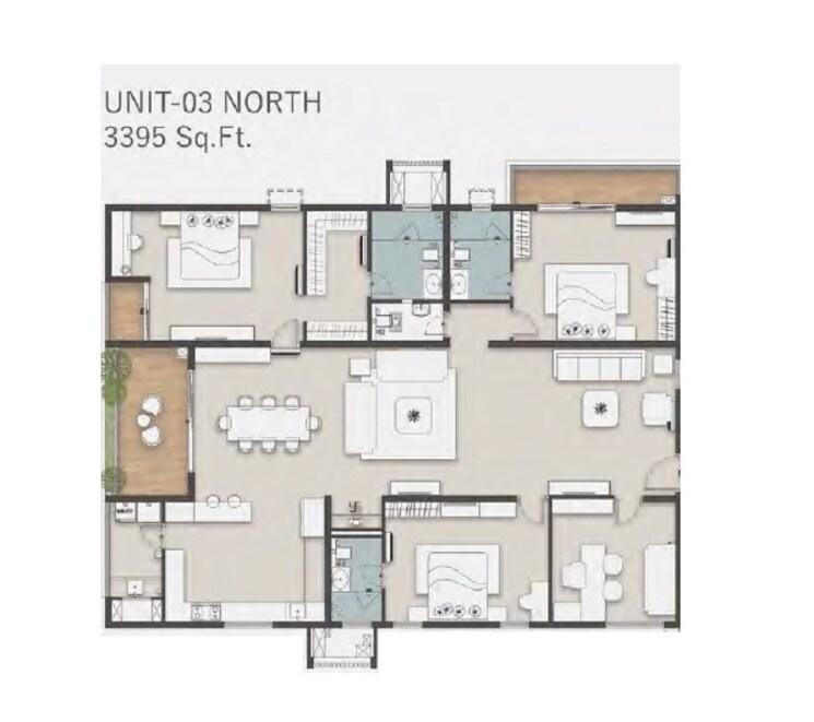 Other, sas-diamond-towers 3 Bedroom 3395 Sq.Ft. Apartment In Financial District Hyderabad 9183903