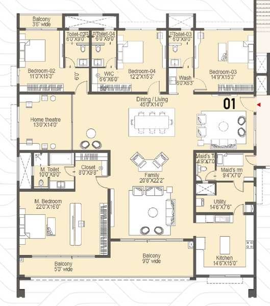 Sattva Lakeridge Floor Plans - Kokapet, Hyderabad