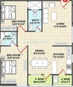 Shanta Sriram Sunshine Residency 2 BHK Layout