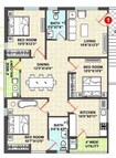 Shanta Sriram Sunshine Residency 3 BHK Layout