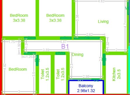 3 BHK 1600 Sq. Ft. Apartment