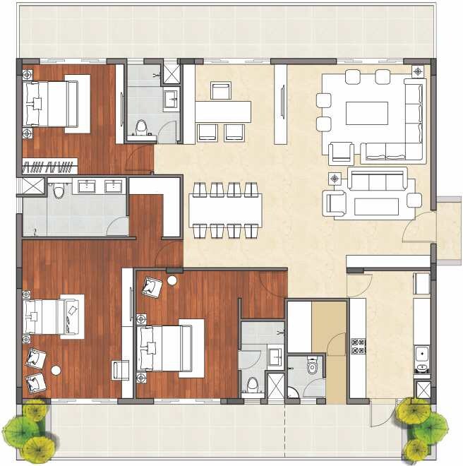 3 BHK 3575 Sq. Ft. Apartment