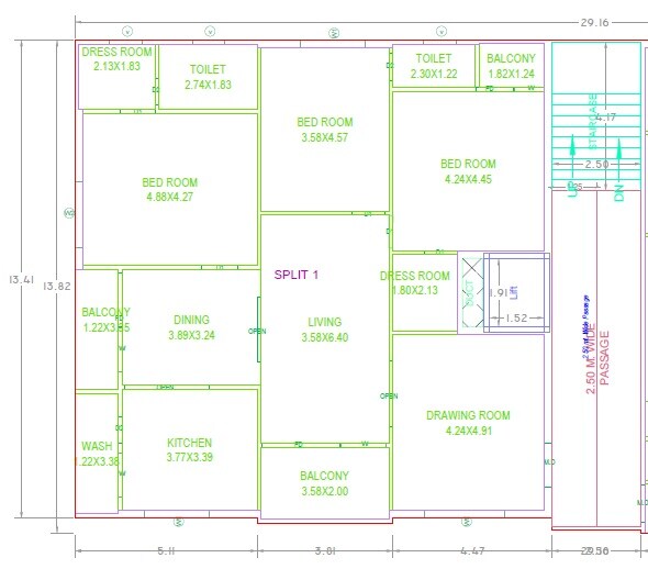 3 BHK 2478 Sq. Ft. Apartment