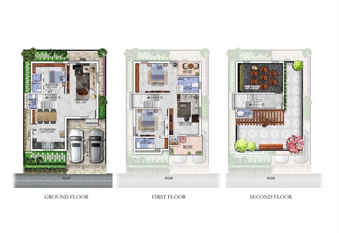 3 BHK 2865 Sq. Ft. Villa