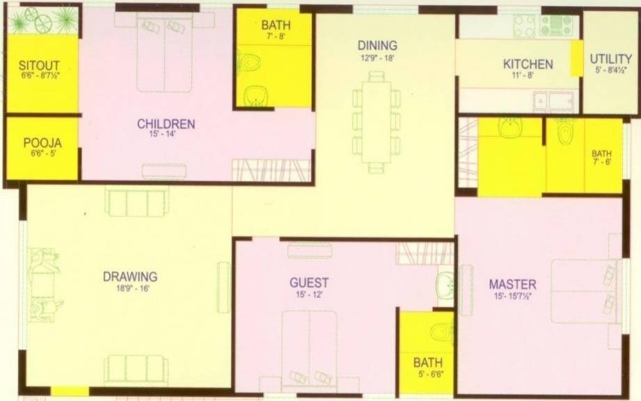 3 BHK 2255 Sq. Ft. Apartment
