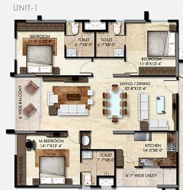  3 BHK Apartment at SMR Vinay Iconia Hyderabad, Kondapur – for Sale