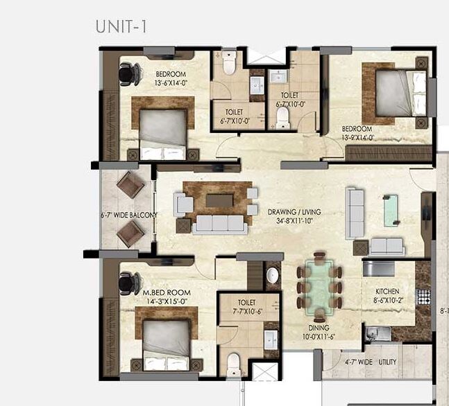 Other, smr-vinay-iconia-hyderabad 3 Bedroom 2367 Sq.Ft. Apartment In Kondapur Hyderabad 9021538