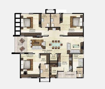  3 BHK Apartment at SMR Vinay Iconia Phase II, Kondapur – for Sale