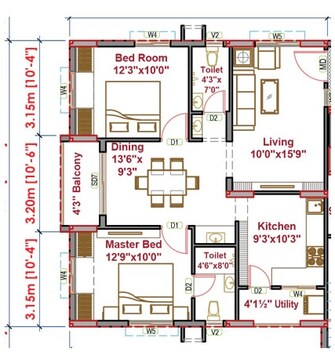 2 BHK Apartment For Resale in SNR The Elite Gopanpally Hyderabad  7958387