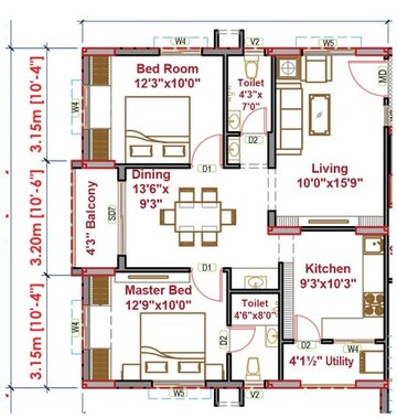  2 BHK Apartment at SNR The Elite, Gopanpally – for Sale