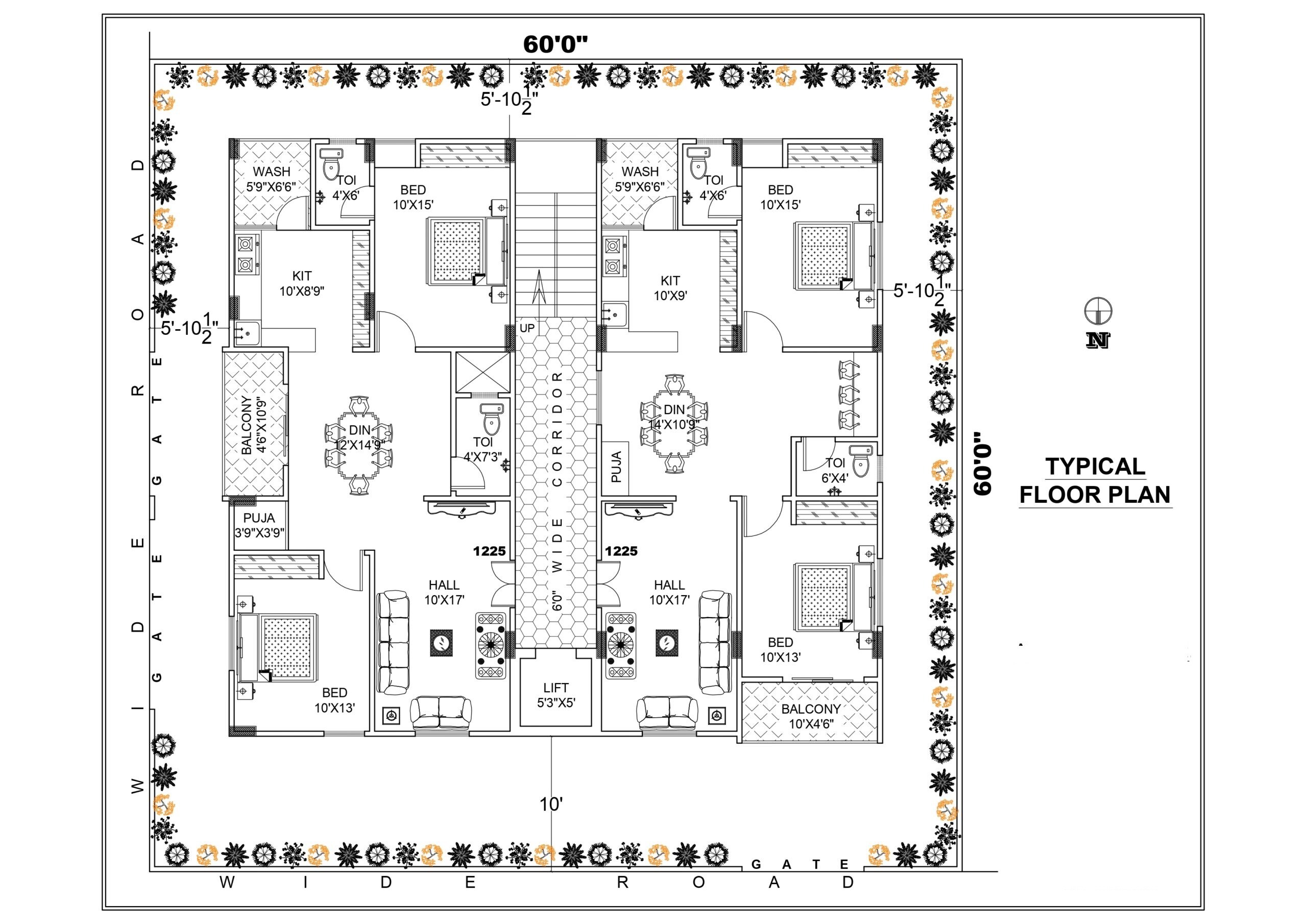 2 BHK 1225 Sq. Ft. Apartment