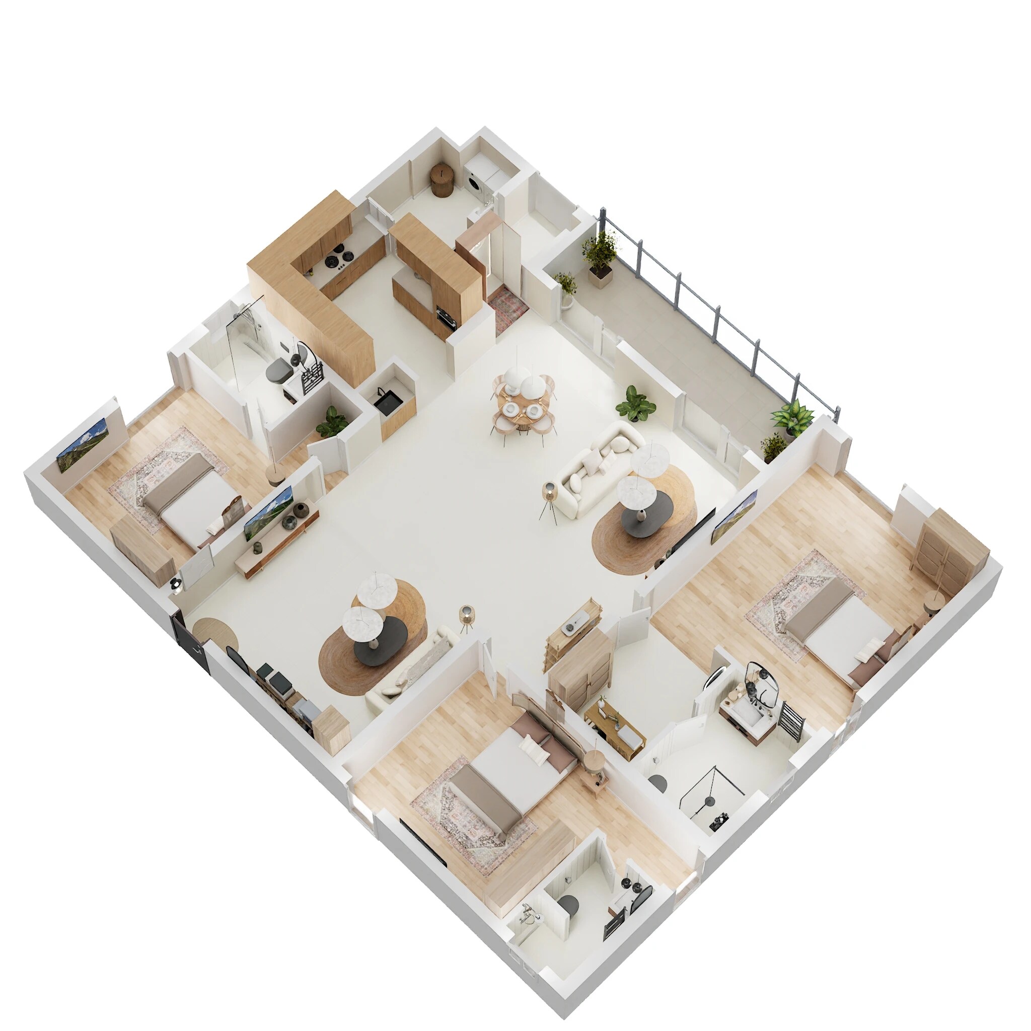 Floor plan of 3 BHK 2550 Sq. Ft. Apartment in Vasavi Ananda Nilayam, Hyderabad
