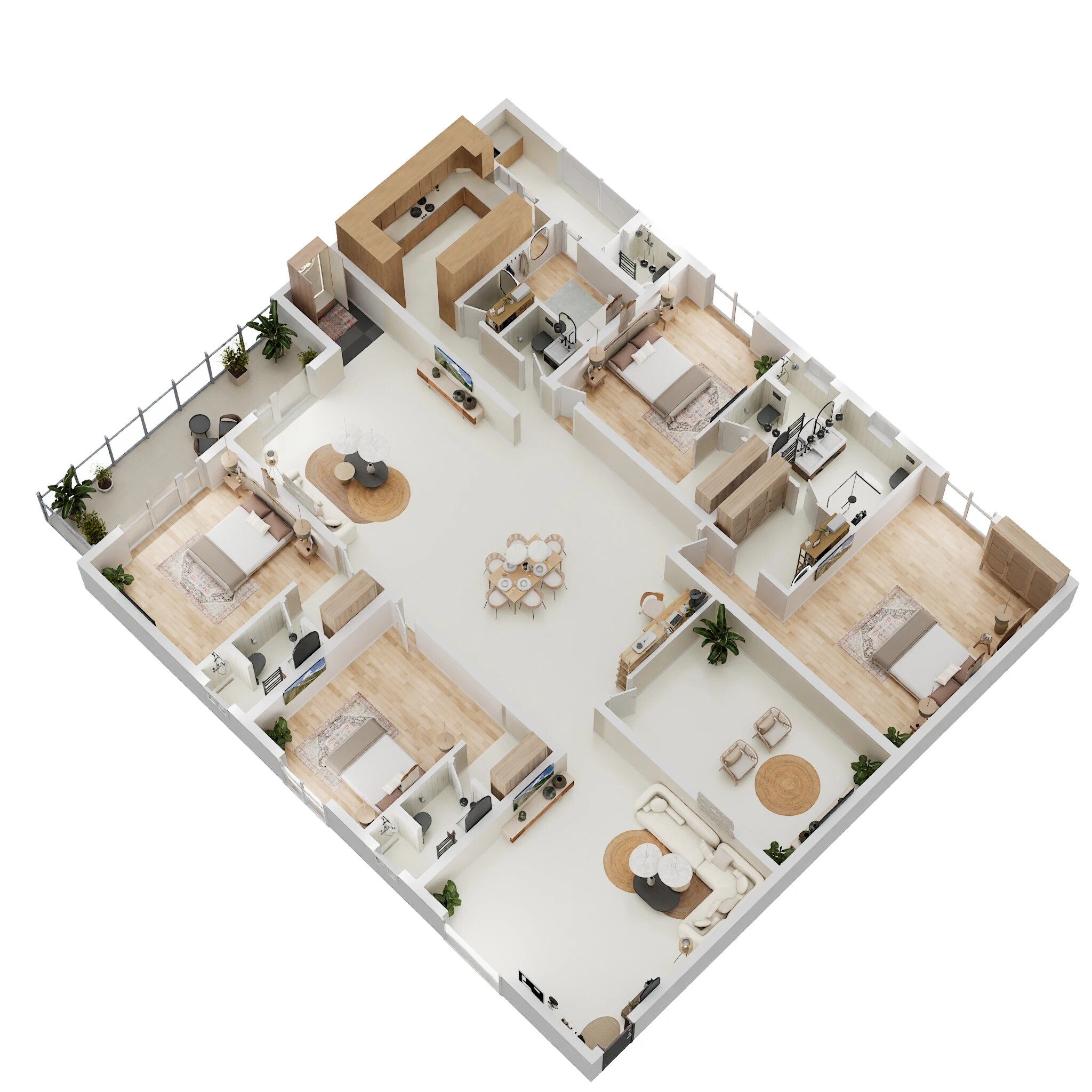 Floor plan of 4 BHK 3950 Sq. Ft. Apartment in Vasavi Ananda Nilayam, Hyderabad