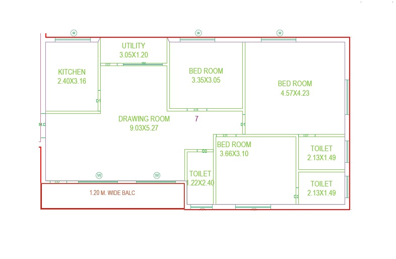 3 BHK 1604 Sq. Ft. Apartment in Sree Dharani Heights