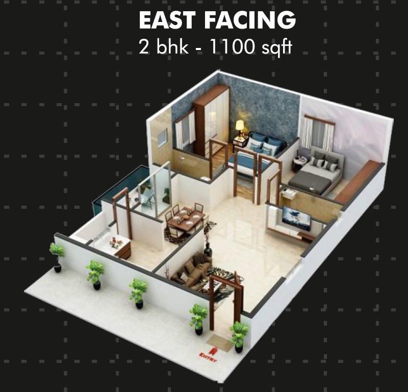 Sreenidhi Pundarikaksha 2 BHK Layout