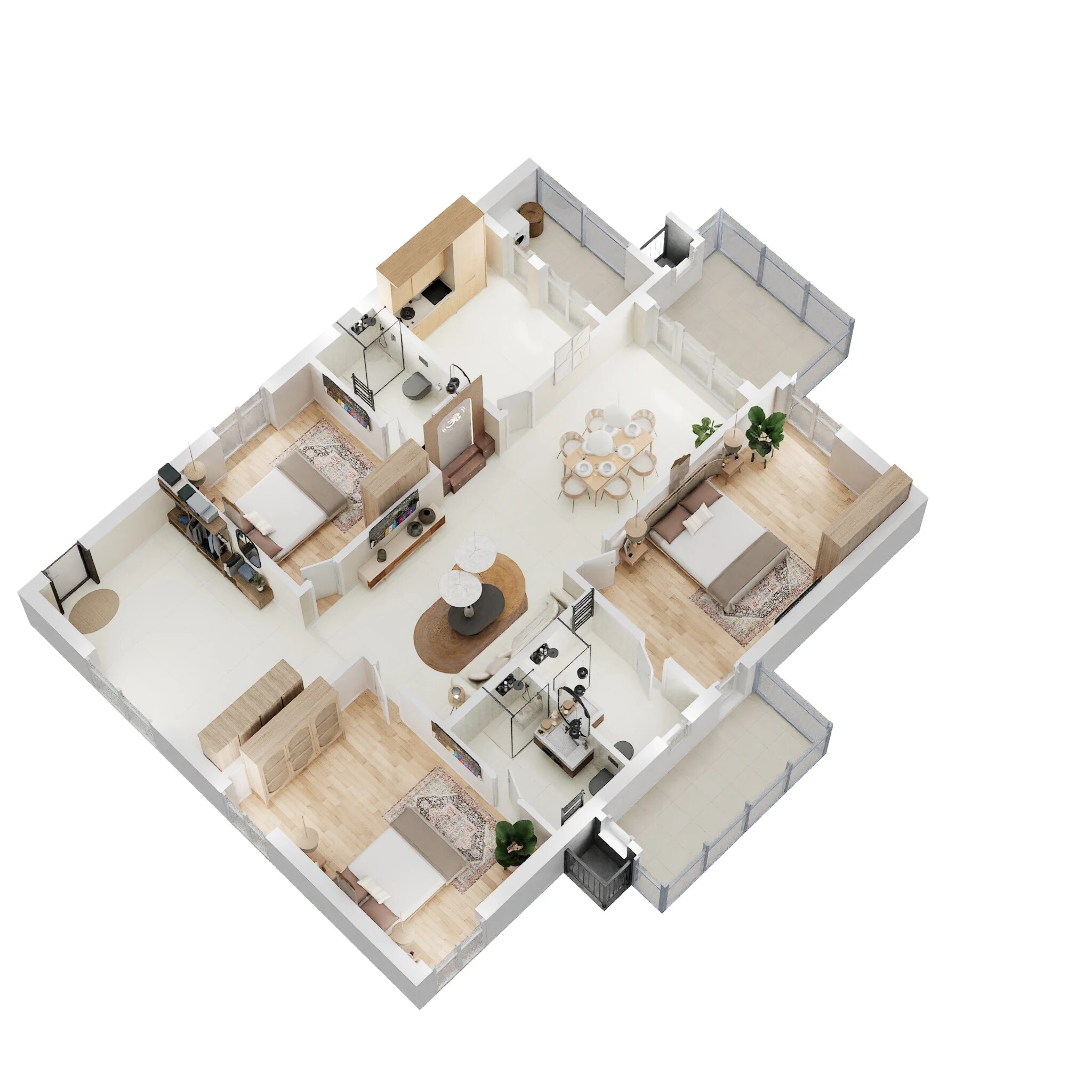 Floor plan of 3 BHK 1800 Sq. Ft. Apartment in Sri Aditya Athena, Hyderabad