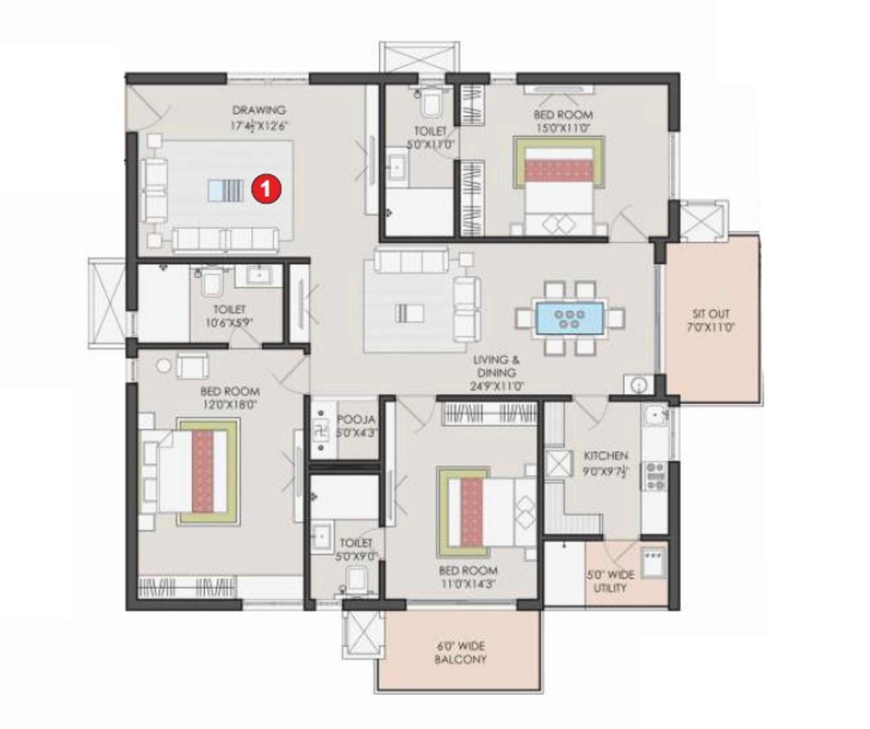 sri aditya athena apartment 3bhk 2090sqft 121