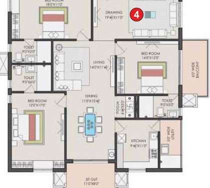 sri aditya athena apartment 3bhk 2435sqft141
