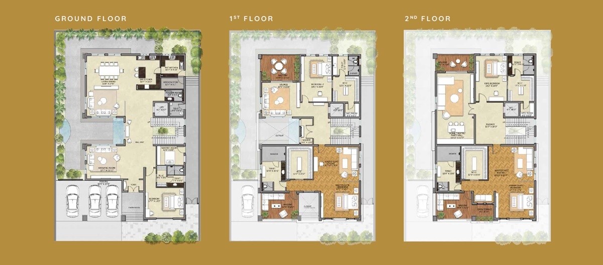 Floor plan of 5 BHK 6633 Sq. Ft. Villa in Sri Aditya Hidden Coves, Hyderabad