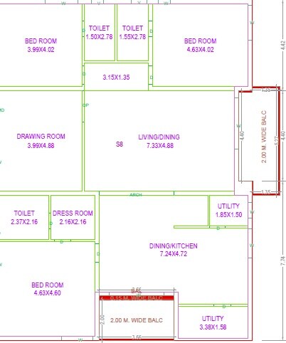 3 BHK 2384 Sq. Ft. Apartment