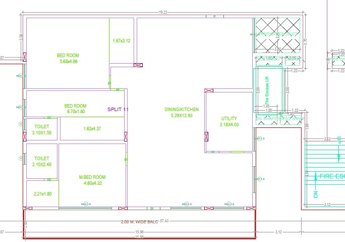 Floor plan of 3 BHK 3699 Sq. Ft. Apartment in Sri Aira, Hyderabad