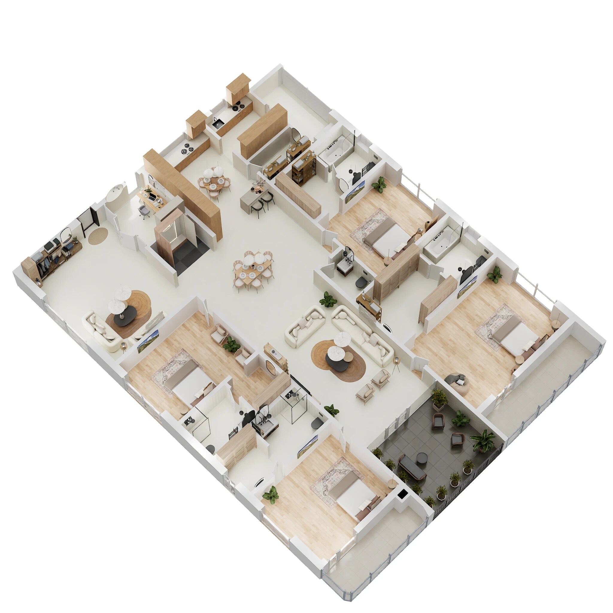 Floor plan of 4 BHK 5185 Sq. Ft. Apartment in Sri The Marquise, Hyderabad