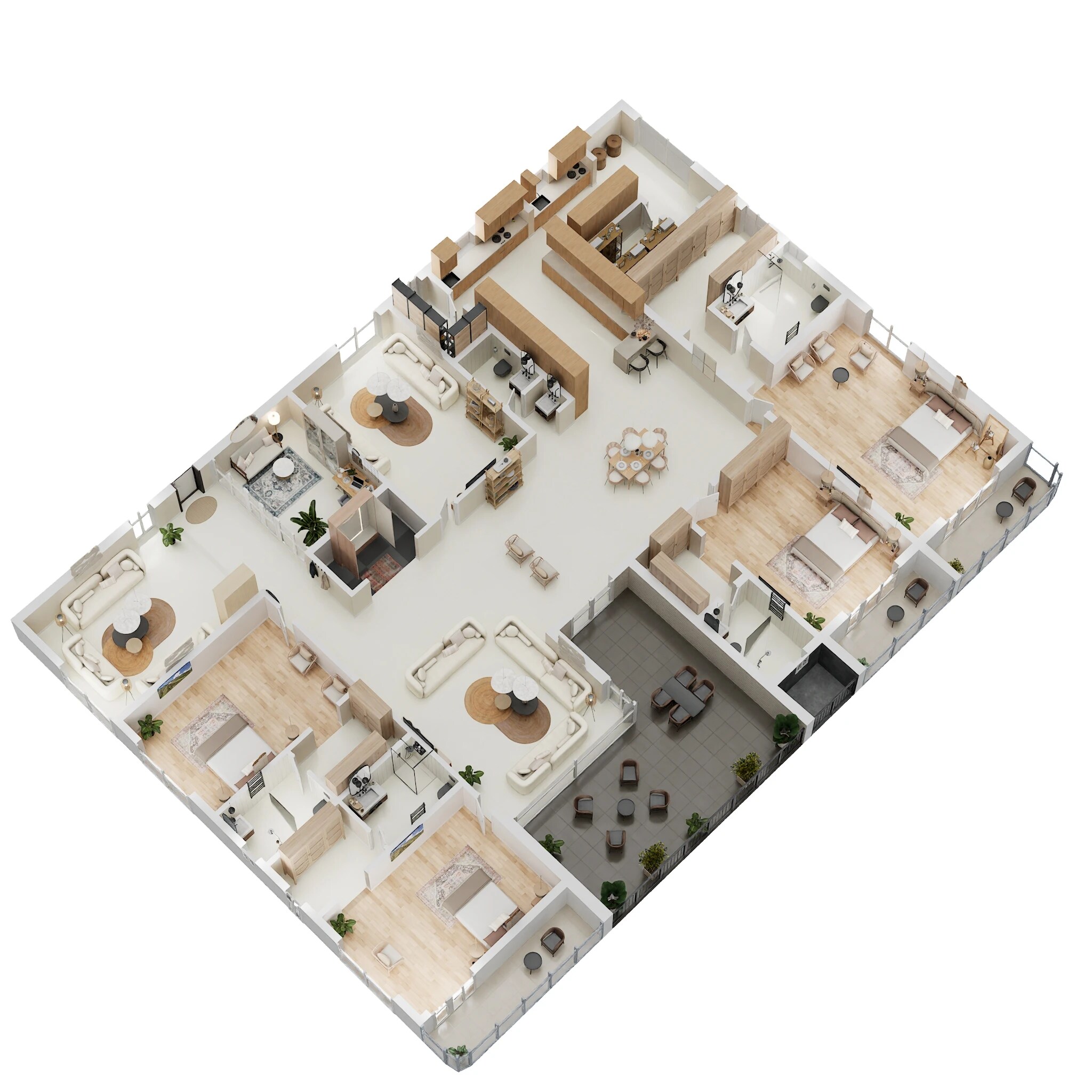 Floor plan of 4 BHK 6810 Sq. Ft. Apartment in Sri The Marquise, Hyderabad