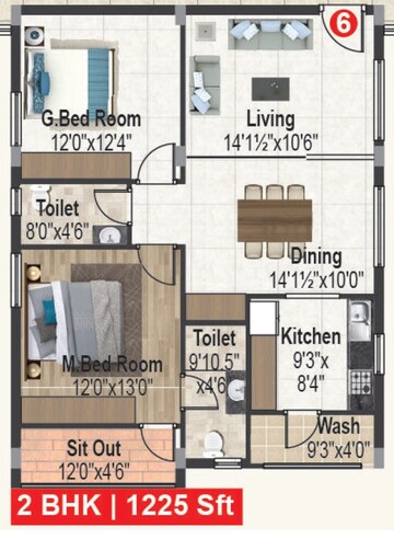 2 BHK Apartment For Resale in Srigdhas Rising East Pocharam Hyderabad  7632750