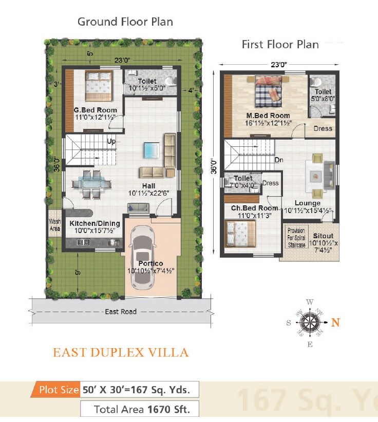 Floor plan of 1 BHK 1670 Sq. Ft. Villa in Srirasthu Nature Homes, Hyderabad
