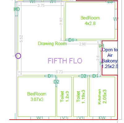 2 BHK 1169 Sq. Ft. Apartment