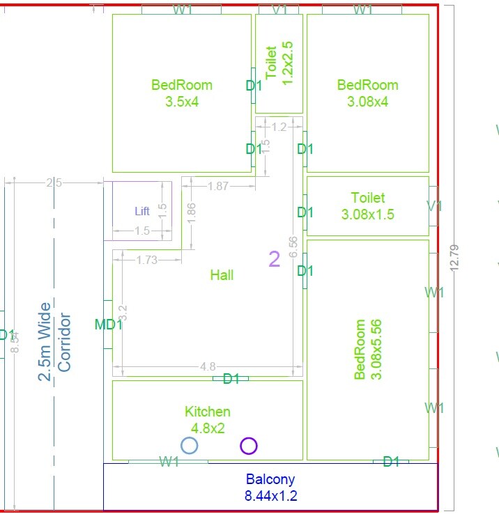 3 BHK 1502 Sq. Ft. Apartment