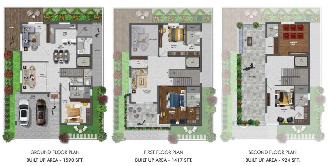 4 BHK 3931 Sq. Ft. Villa in SSI Som Boulevard