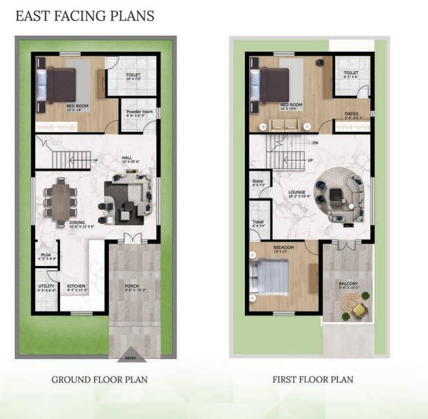 Floor plan of 3 BHK 2480 Sq. Ft. Villa in Sthirasthi Aero Villas, Hyderabad