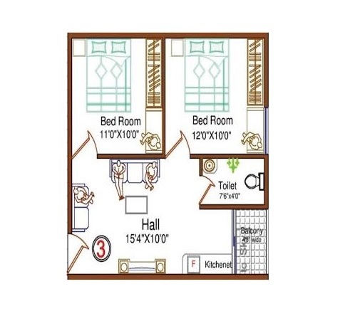 2 BHK 600 Sq. Ft. Apartment in Subhamasthu Marvel City