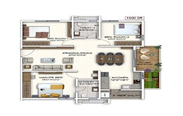  3 BHK Apartment at Sukhii Ubuntu, Puppalaguda – for Sale