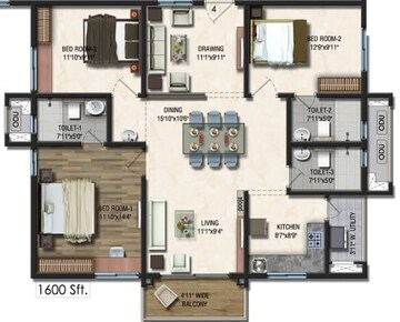  3 BHK Apartment at Sumadhura Acropolis, Gachibowli – for Rent
