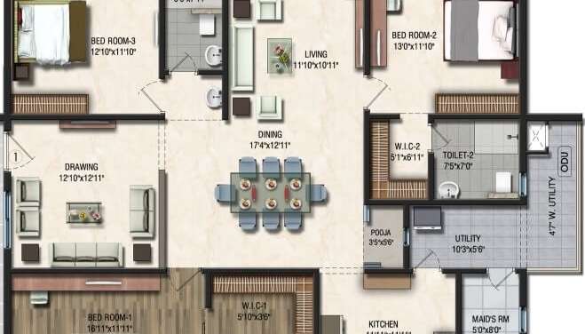 sumadhura acropolis apartment 3 bhk 2615sqft 20232122122110
