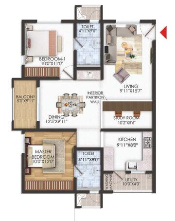 2 BHK Apartment at Sumadhuras Gardens By The Brook, Shamshabad – for Sale