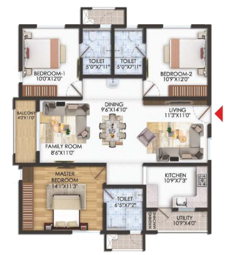 Other, sumadhuras-gardens-by-the-brook 3 Bedroom 1625 Sq.Ft. Apartment In Shamshabad Hyderabad 8999820