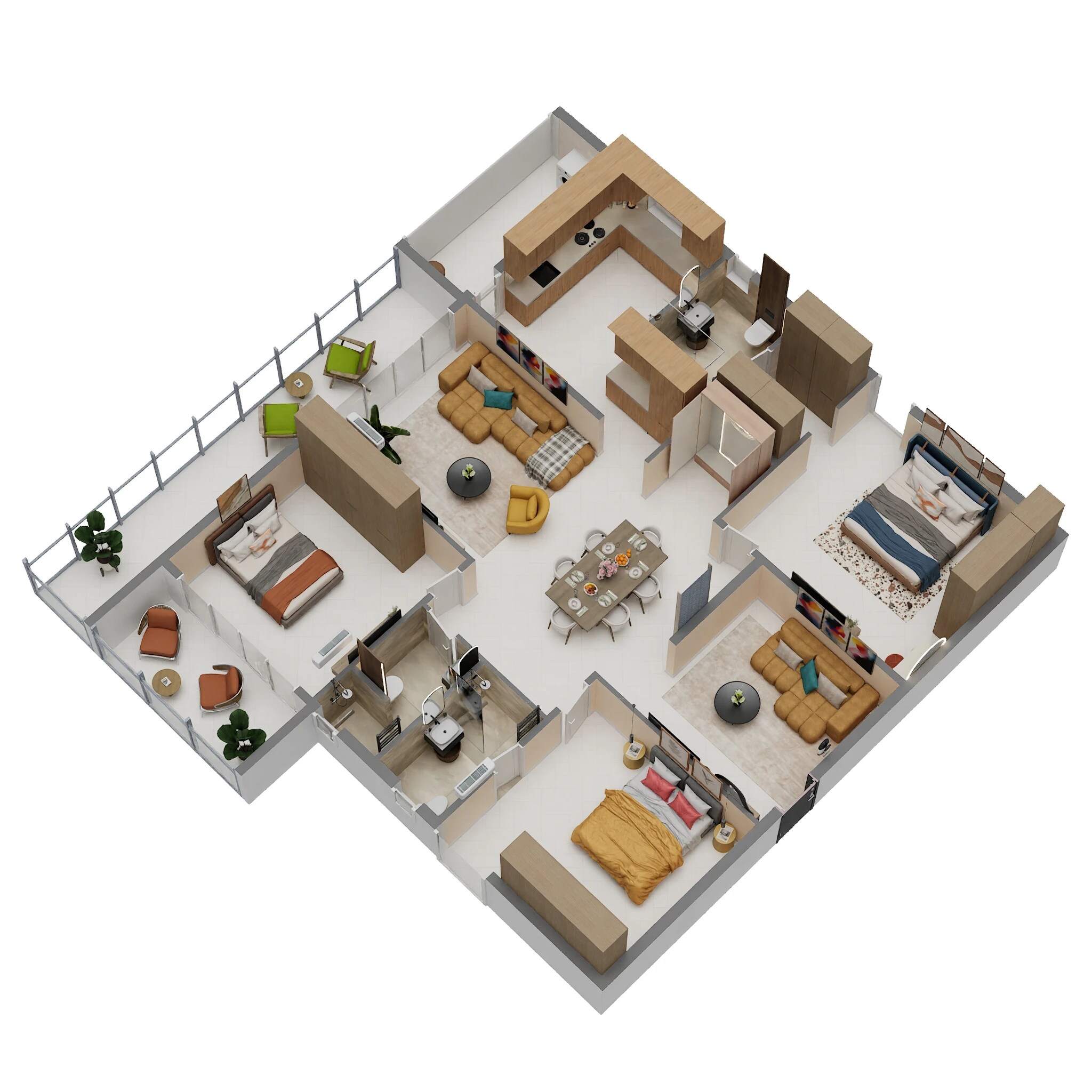 3 BHK 2413 Sq. Ft. Apartment